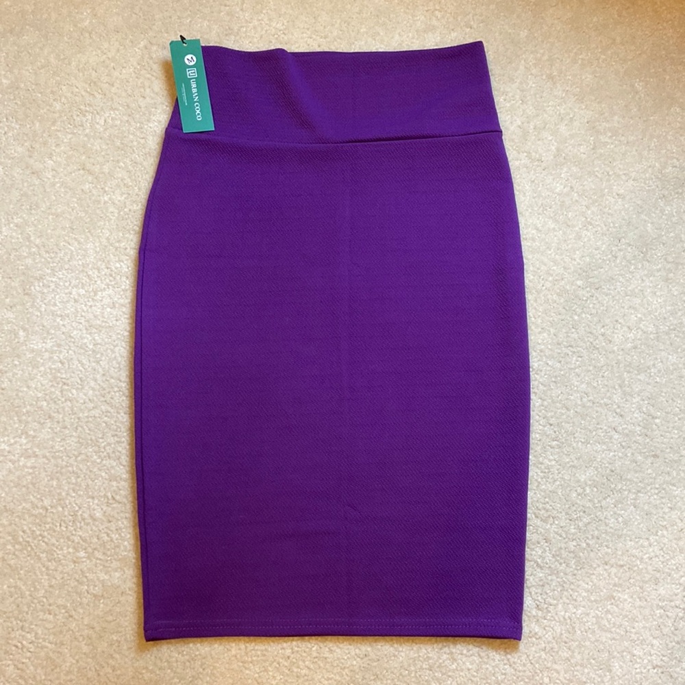 NWT Urban Coco Purple Stretch Pencil Skirt.